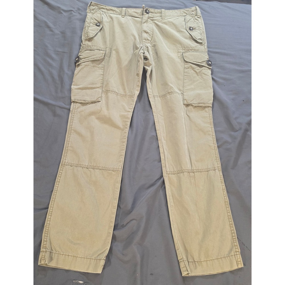Polo Ralph Lauren Mens RL-067 Fit Cargo Pants Khaki Tan Military Style 36x32